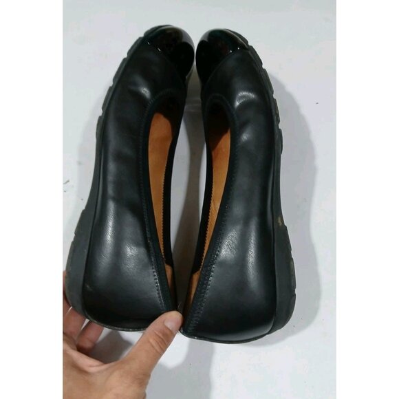 Gabor Hovercraft Leather Slip On Cap Toe Flats Size 6 Black Work - Picture 7 of 8